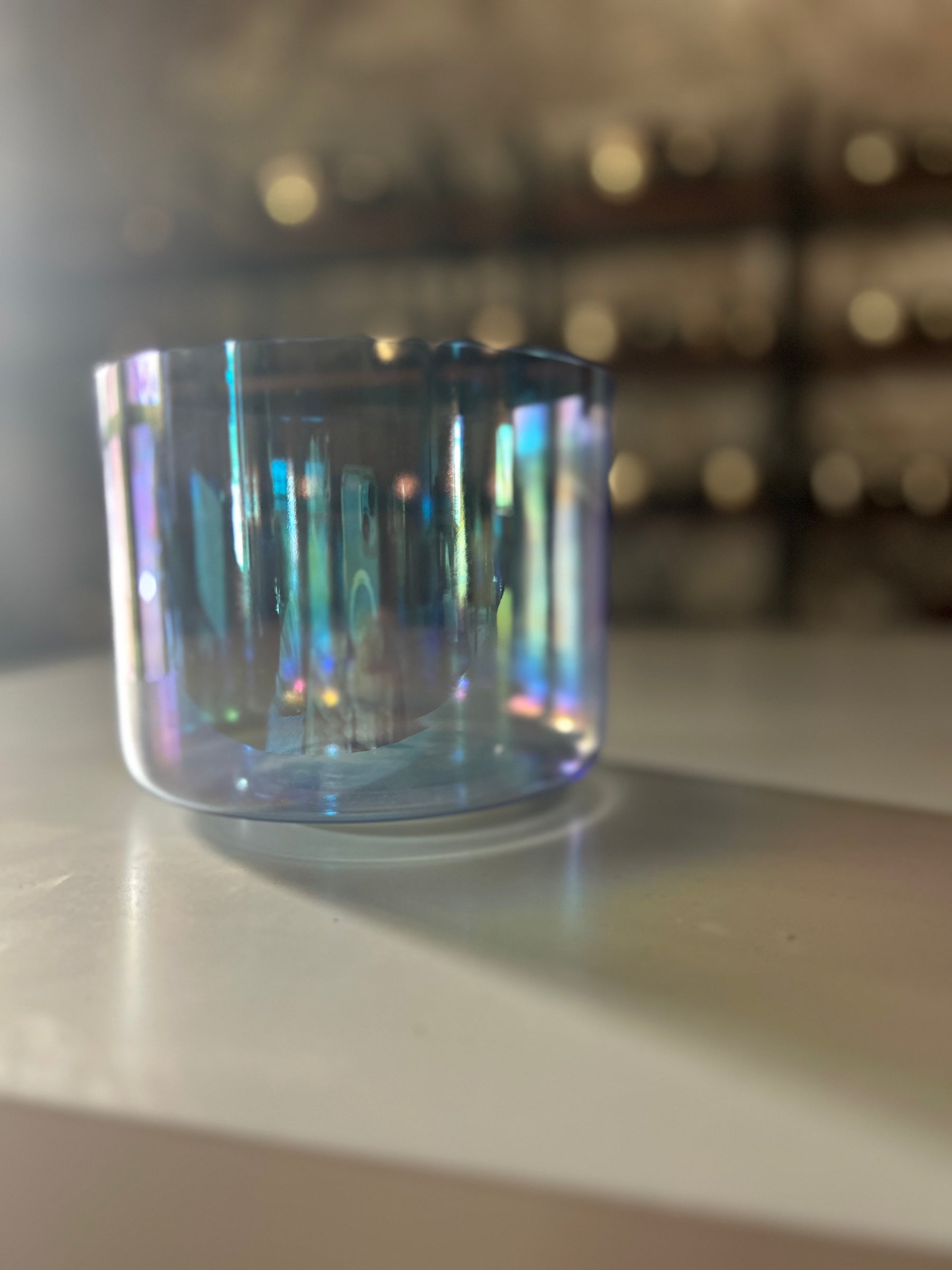 272hz (C#4) Fused Quartz Singing Bowl: Limited Edition Blue