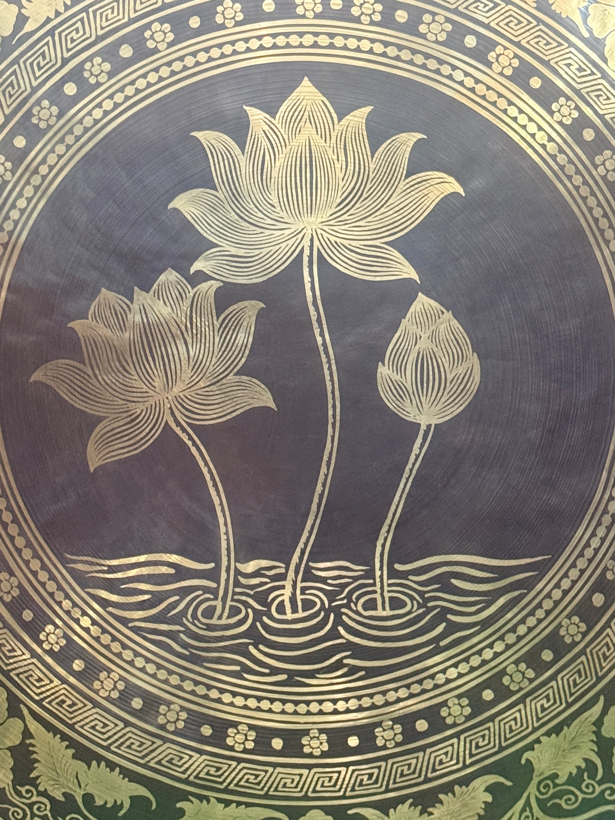 27 Inch Bronze Gong Handmade In Nepal One of One 0017