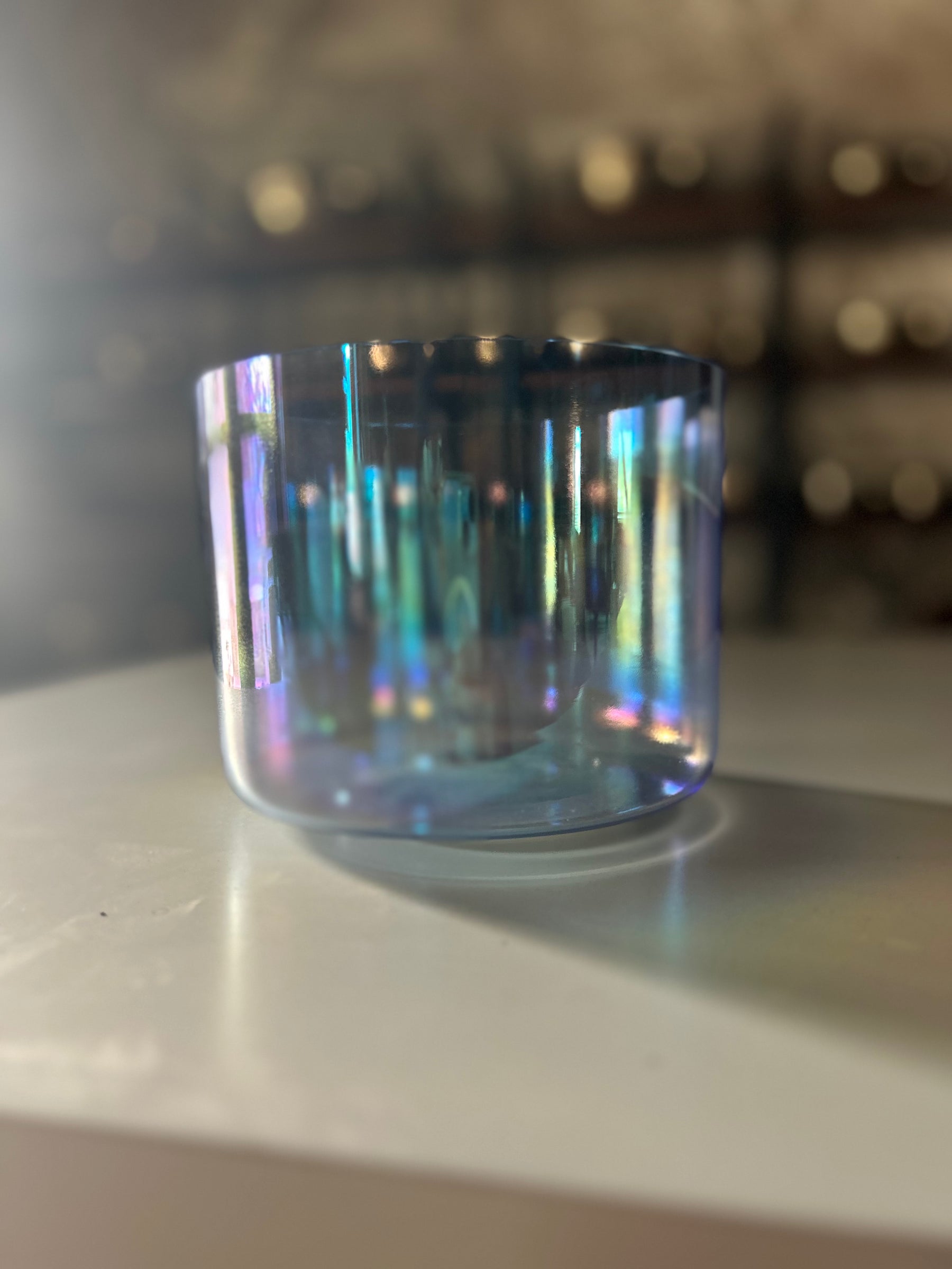 272hz (C#4) Fused Quartz Singing Bowl: Limited Edition Blue