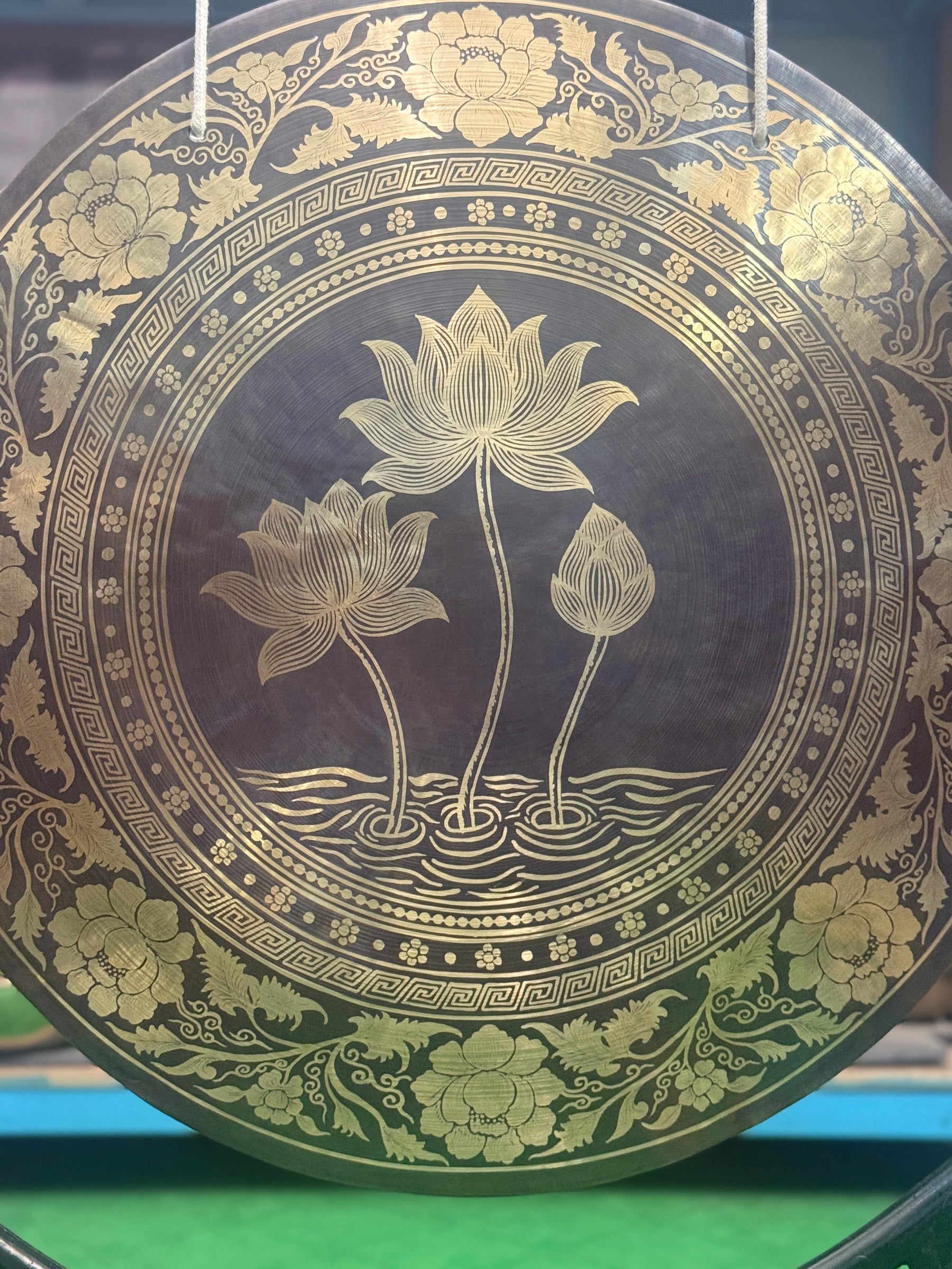 27 Inch Bronze Gong Handmade In Nepal One of One 0017