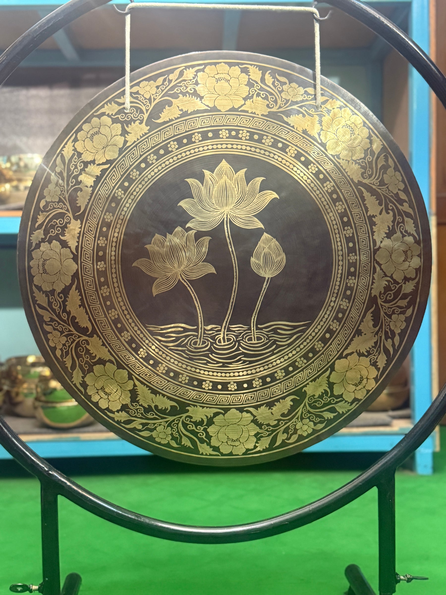 27 Inch Bronze Gong Handmade In Nepal One of One 0017
