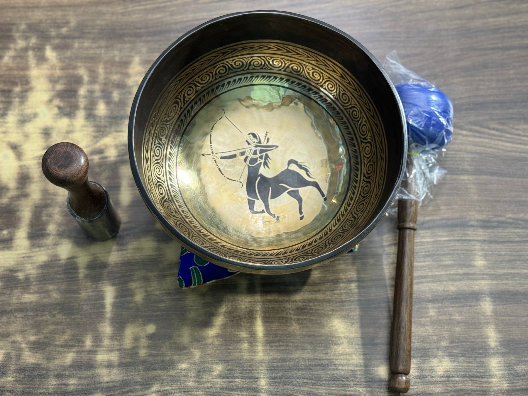 The Sagittarius Singing Bowl - 9 inch Large | Handmade In Nepal