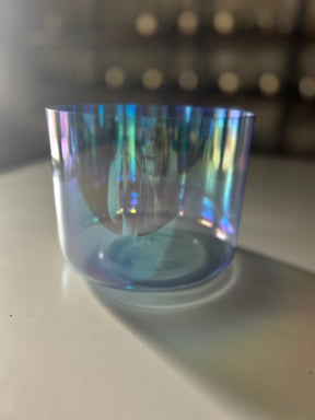 272hz (C#4) Fused Quartz Singing Bowl: Limited Edition Blue