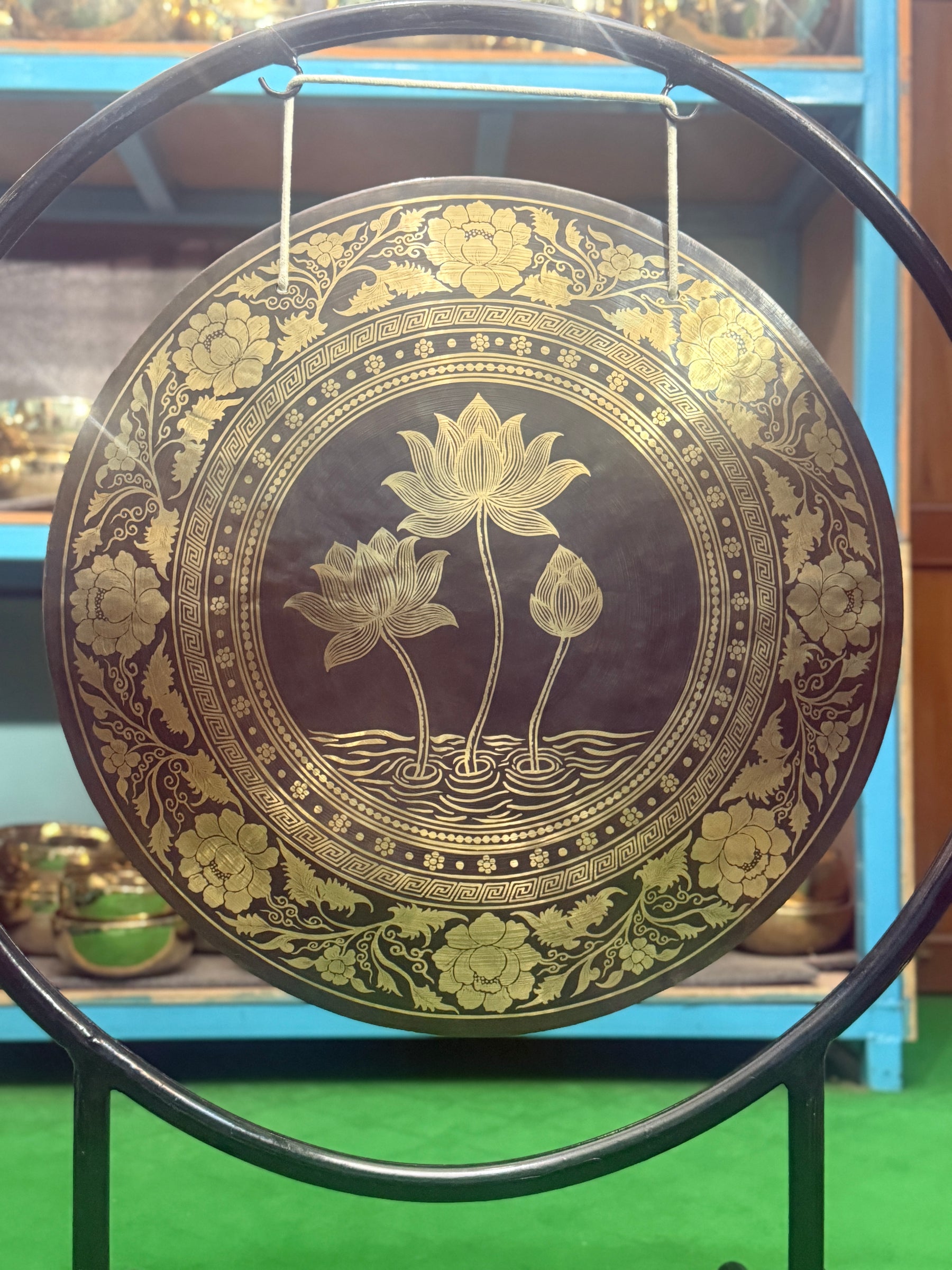 27 Inch Bronze Gong Handmade In Nepal One of One 0017