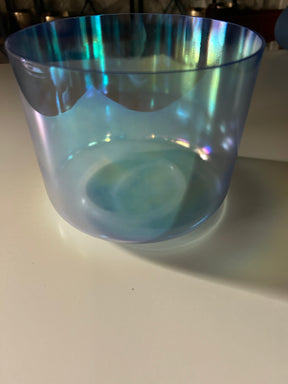 272hz (C#4) Fused Quartz Singing Bowl: Limited Edition Blue