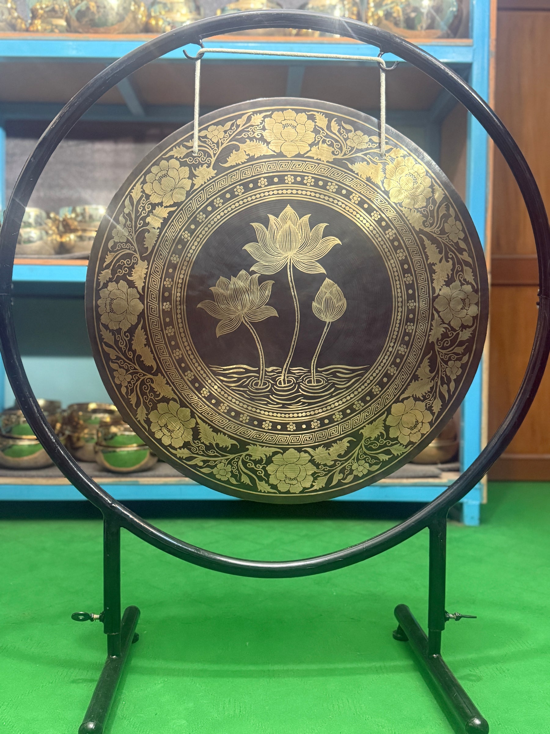 27 Inch Bronze Gong Handmade In Nepal One of One 0017
