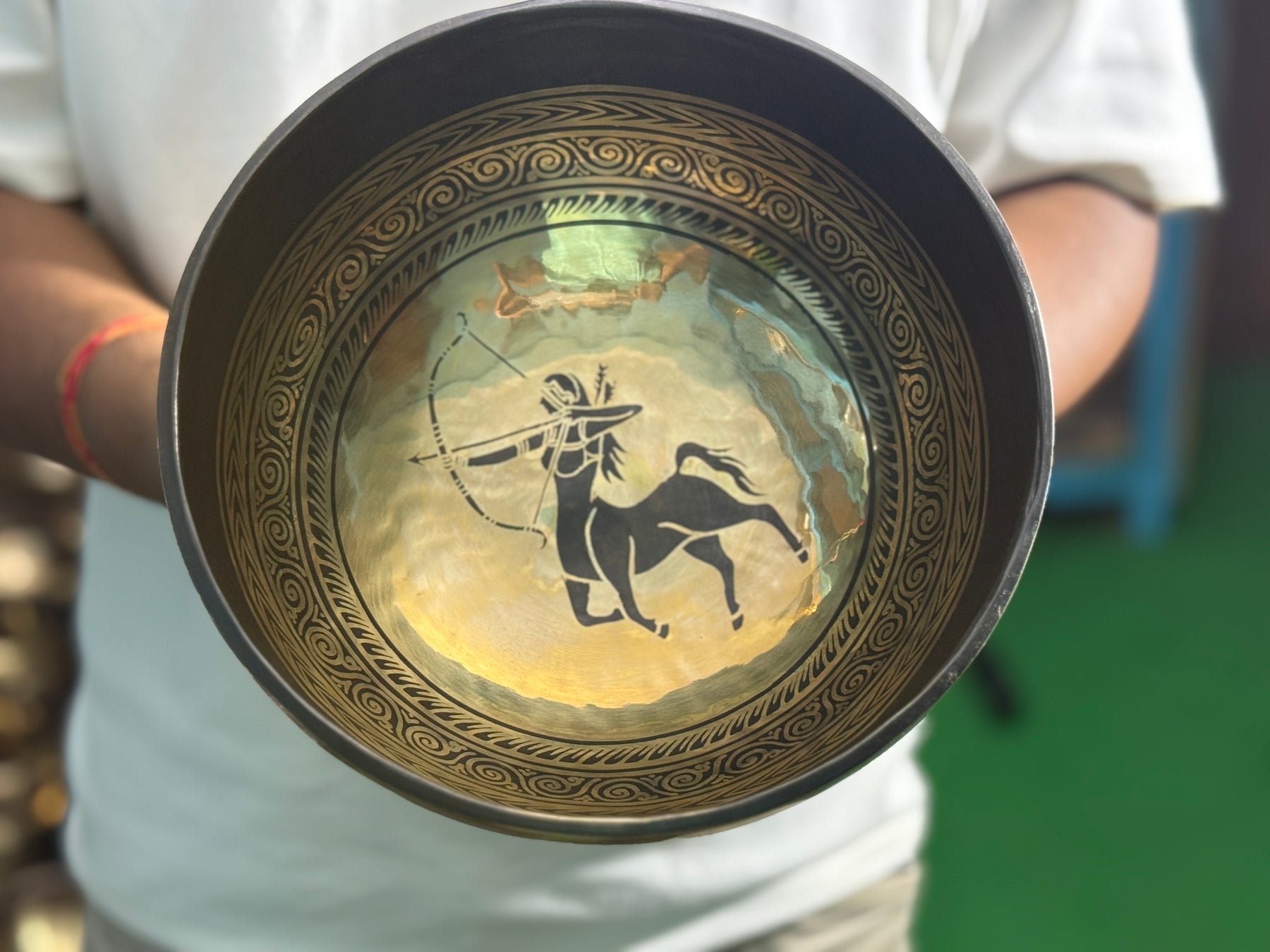 The Sagittarius Singing Bowl - 9 inch Large | Handmade In Nepal