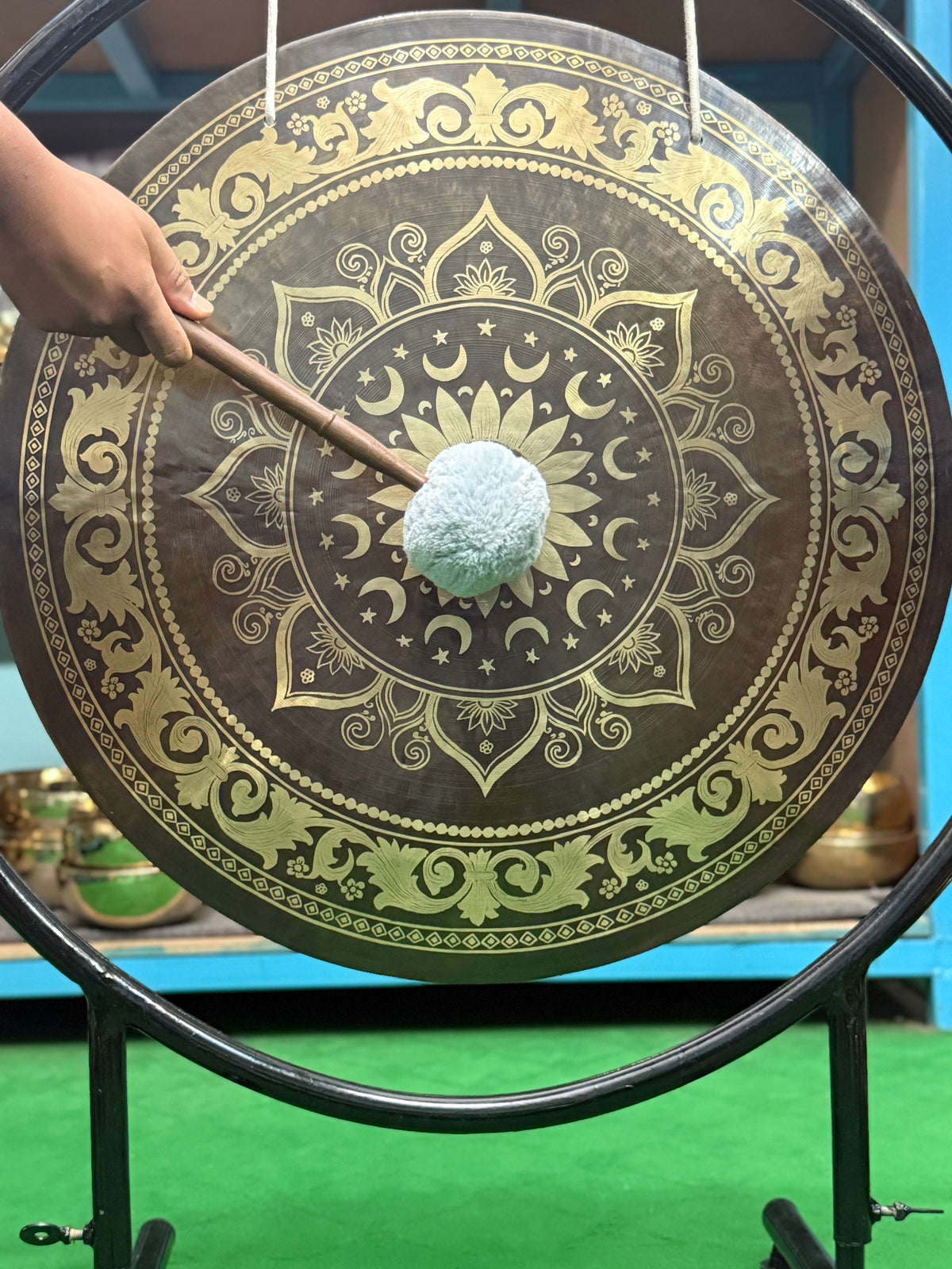 27 Inch Bronze Gong Handmade In Nepal One of One 0018