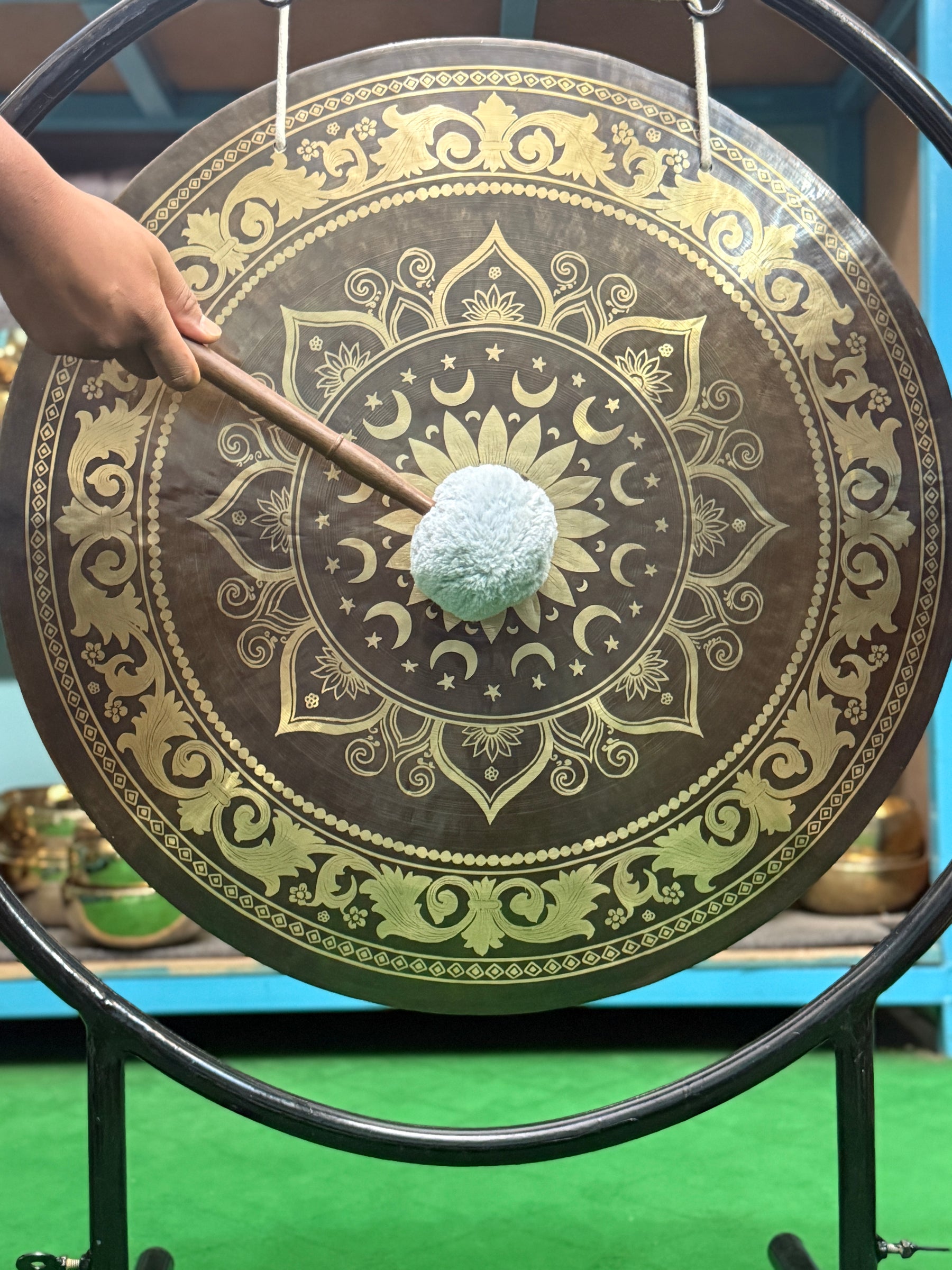 27 Inch Bronze Gong Handmade In Nepal One of One 0018