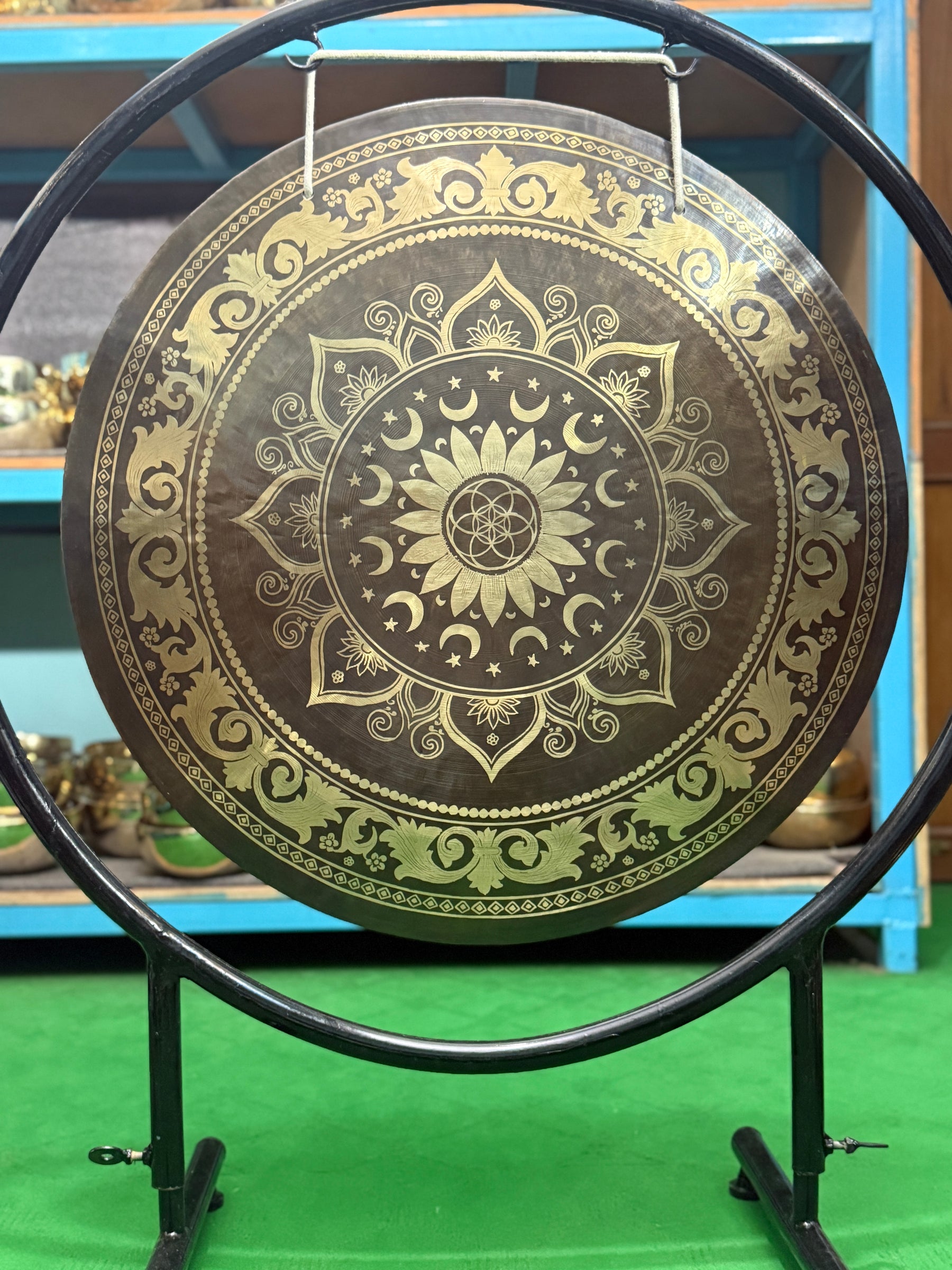 27 Inch Bronze Gong Handmade In Nepal One of One 0018
