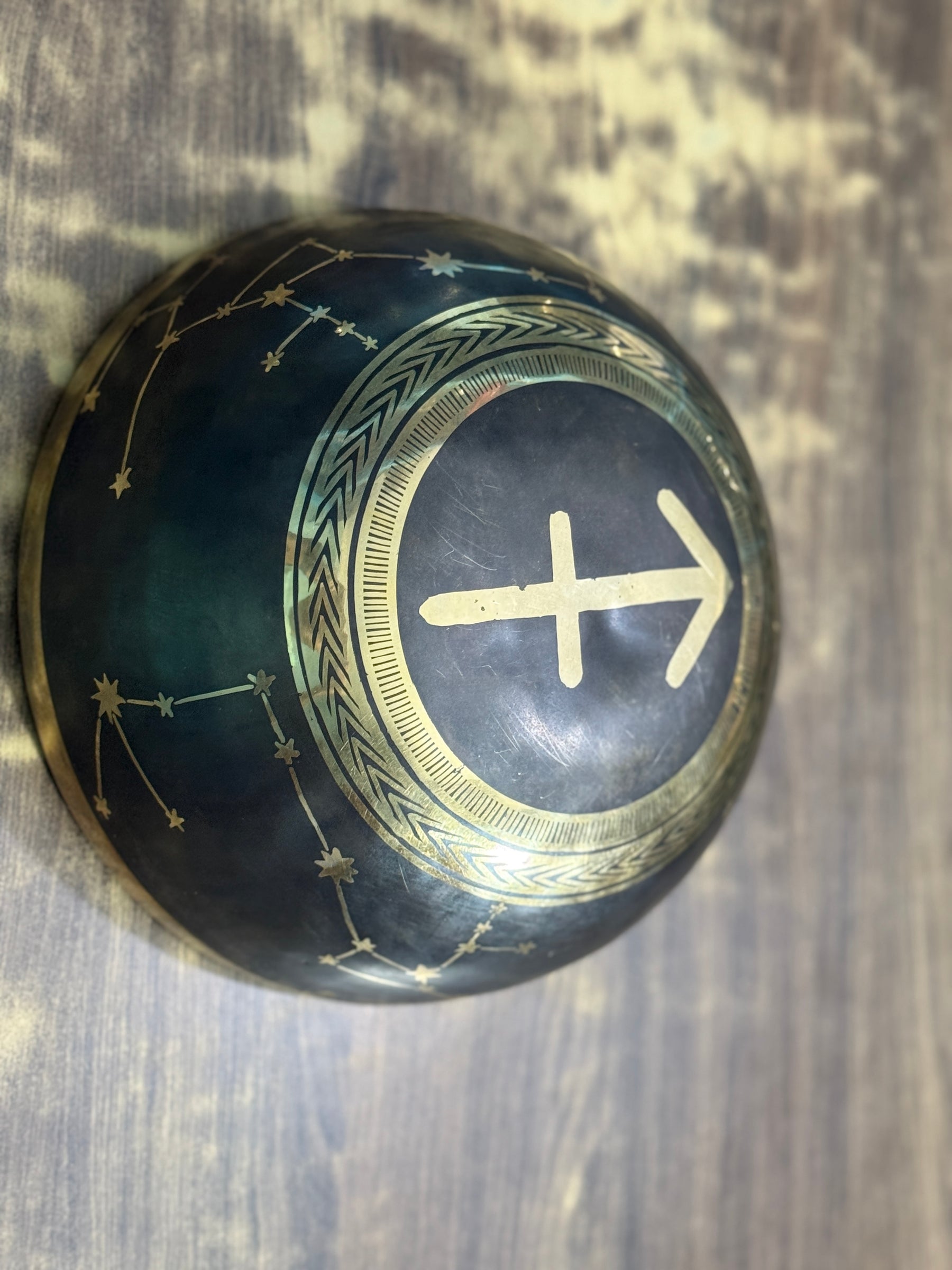 The Sagittarius Singing Bowl - 9 inch Large | Handmade In Nepal