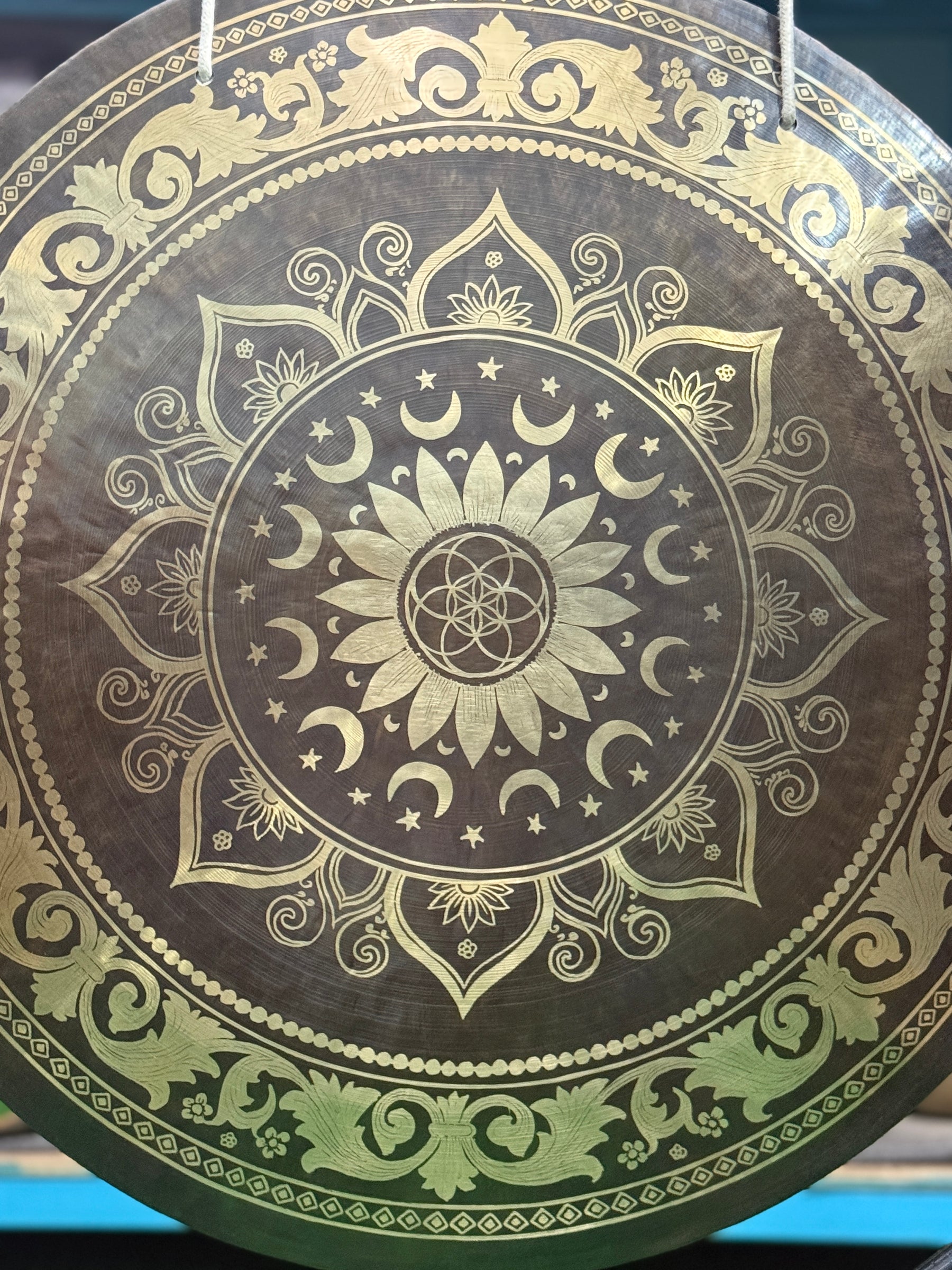 27 Inch Bronze Gong Handmade In Nepal One of One 0018