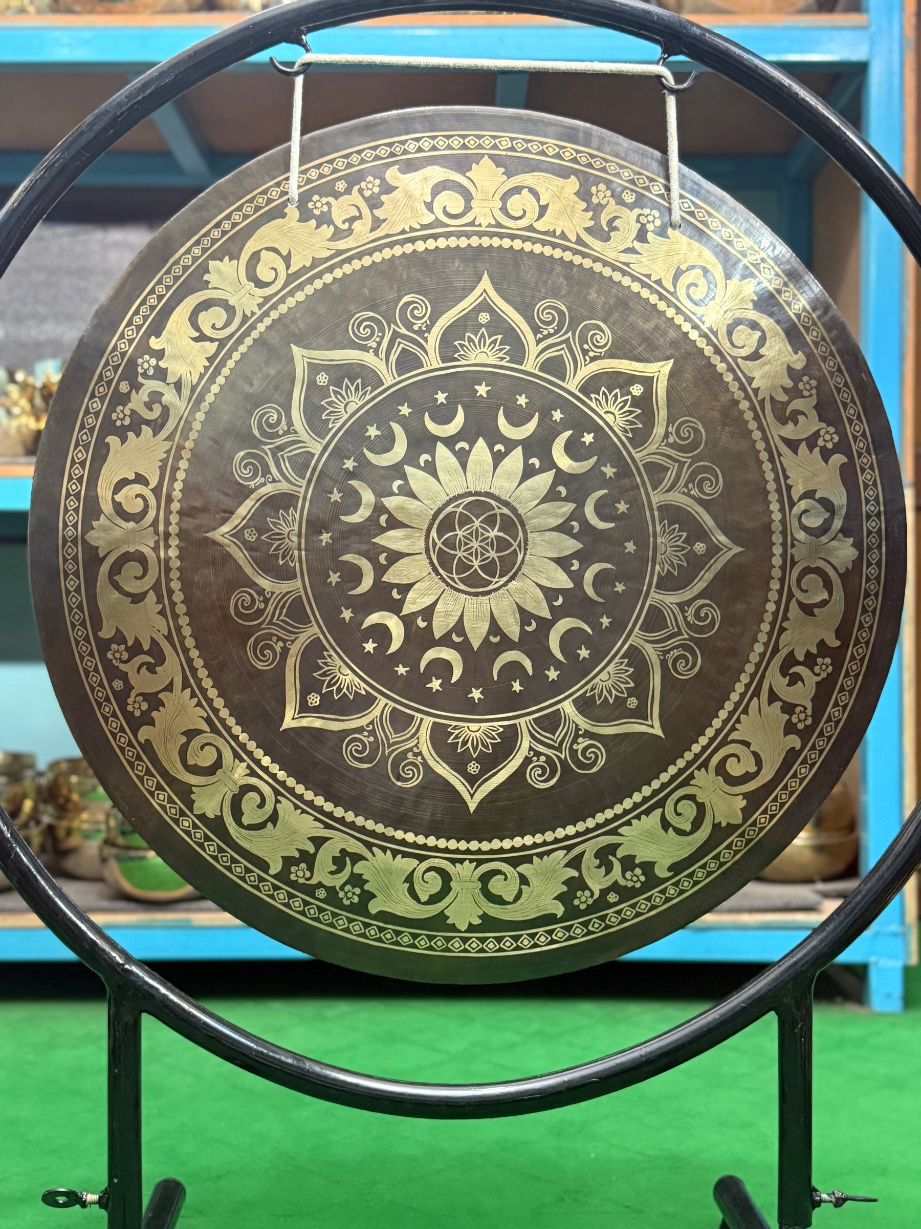 27 Inch Bronze Gong Handmade In Nepal One of One 0018