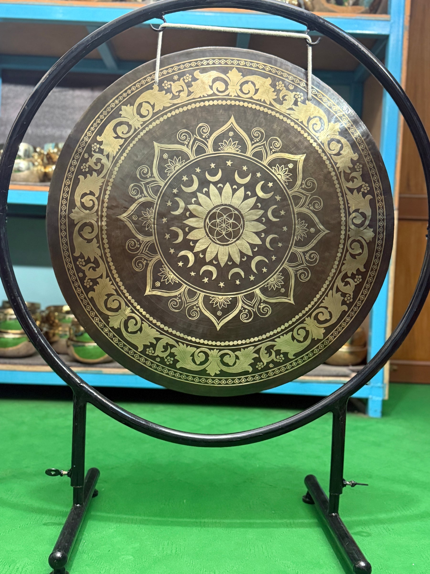 27 Inch Bronze Gong Handmade In Nepal One of One 0018