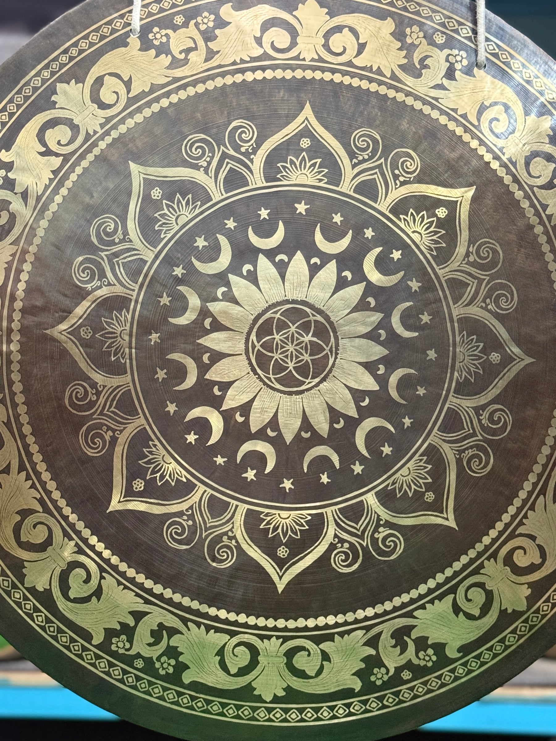 27 Inch Bronze Gong Handmade In Nepal One of One 0018