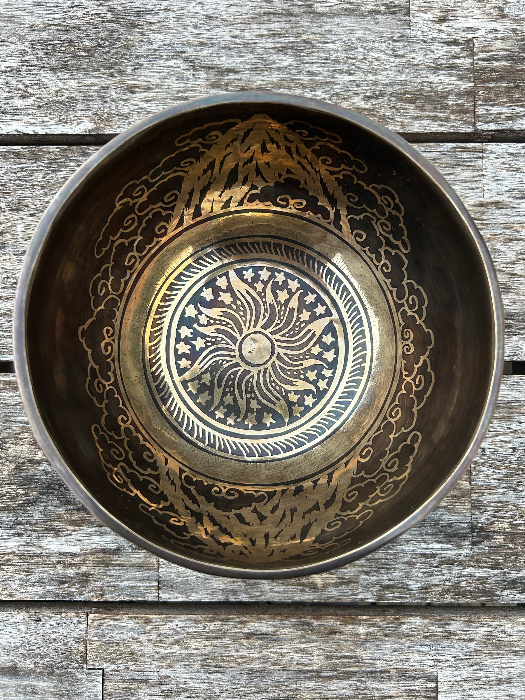 The Winter Dragon Singing Bowl: 6 Inch One Time Release Handmade Bronze Singing Bowl