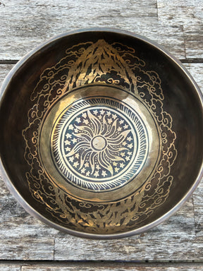 The Winter Dragon Singing Bowl: 6 Inch One Time Release Handmade Bronze Singing Bowl