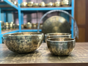 The Ohm Deep Rim Bronze Trio: 12in, 8.5in, 6in Extra Thick Rim Three Bowl Set