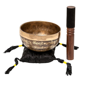 The Purity Bowl: Handmade Bronze Singing Bowl From Nepal Om Mani Padme Hum Design