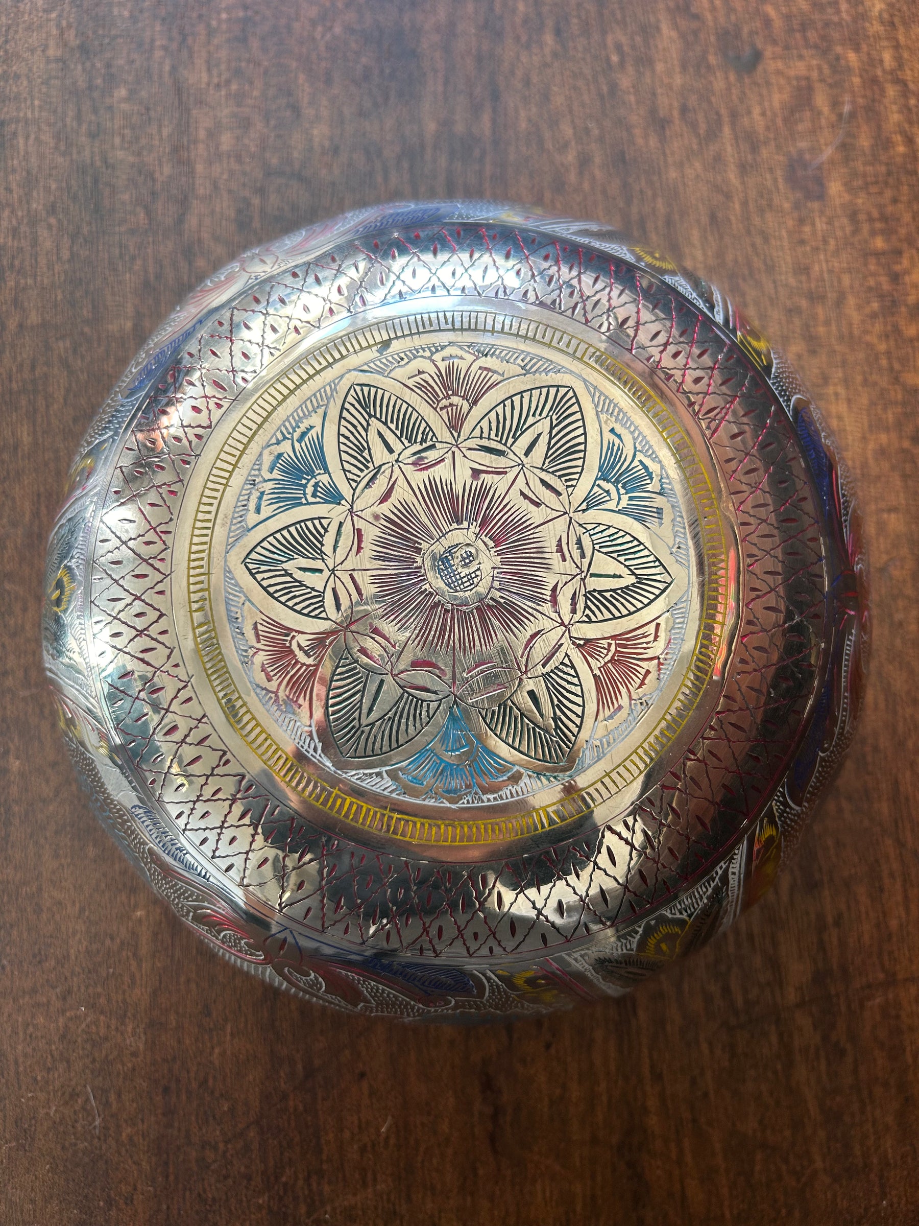 The Lumina: 8 Inch Handmade Singing Bowl With MicroEtchings