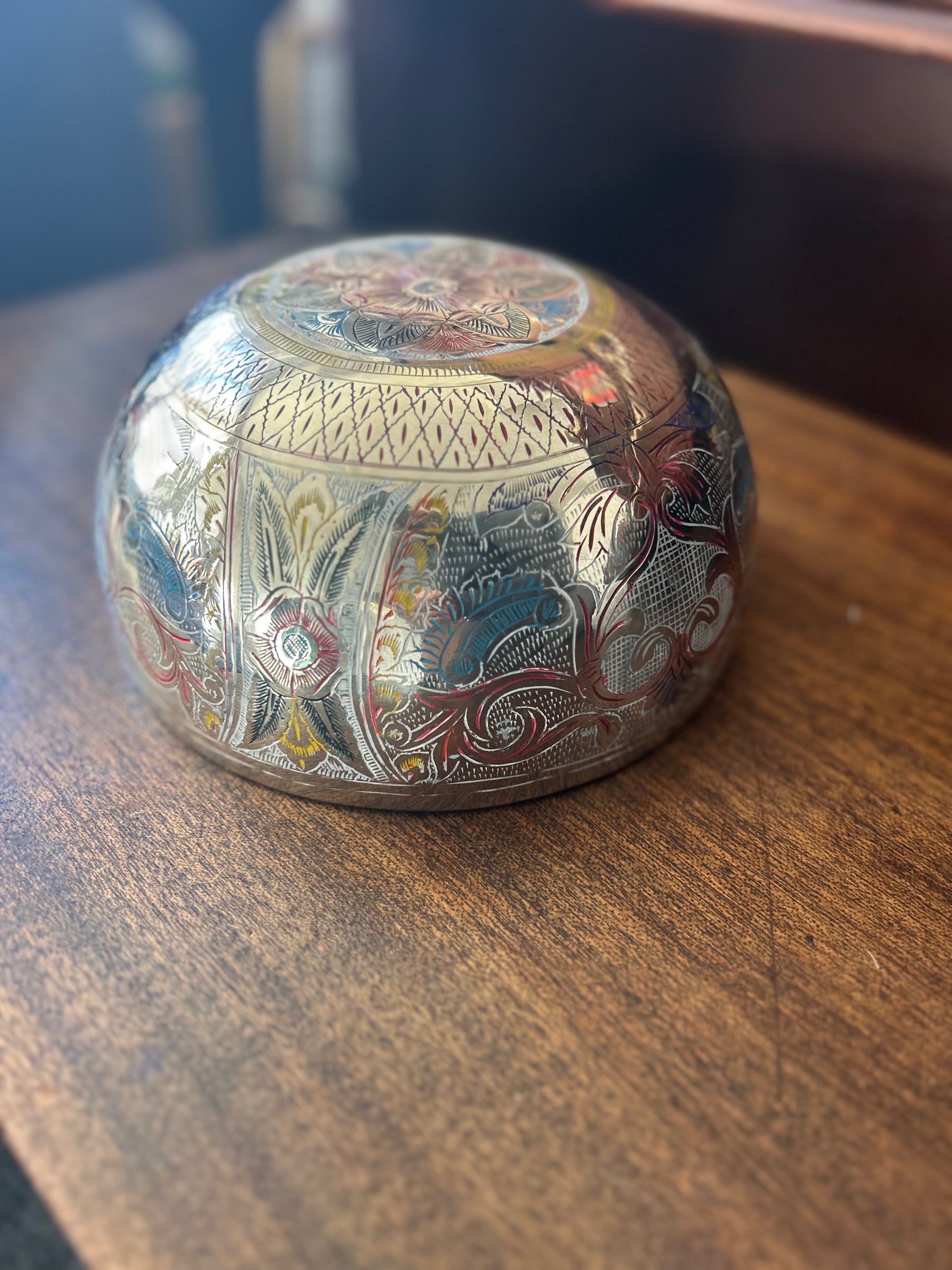 The Lumina: 8 Inch Handmade Singing Bowl With MicroEtchings