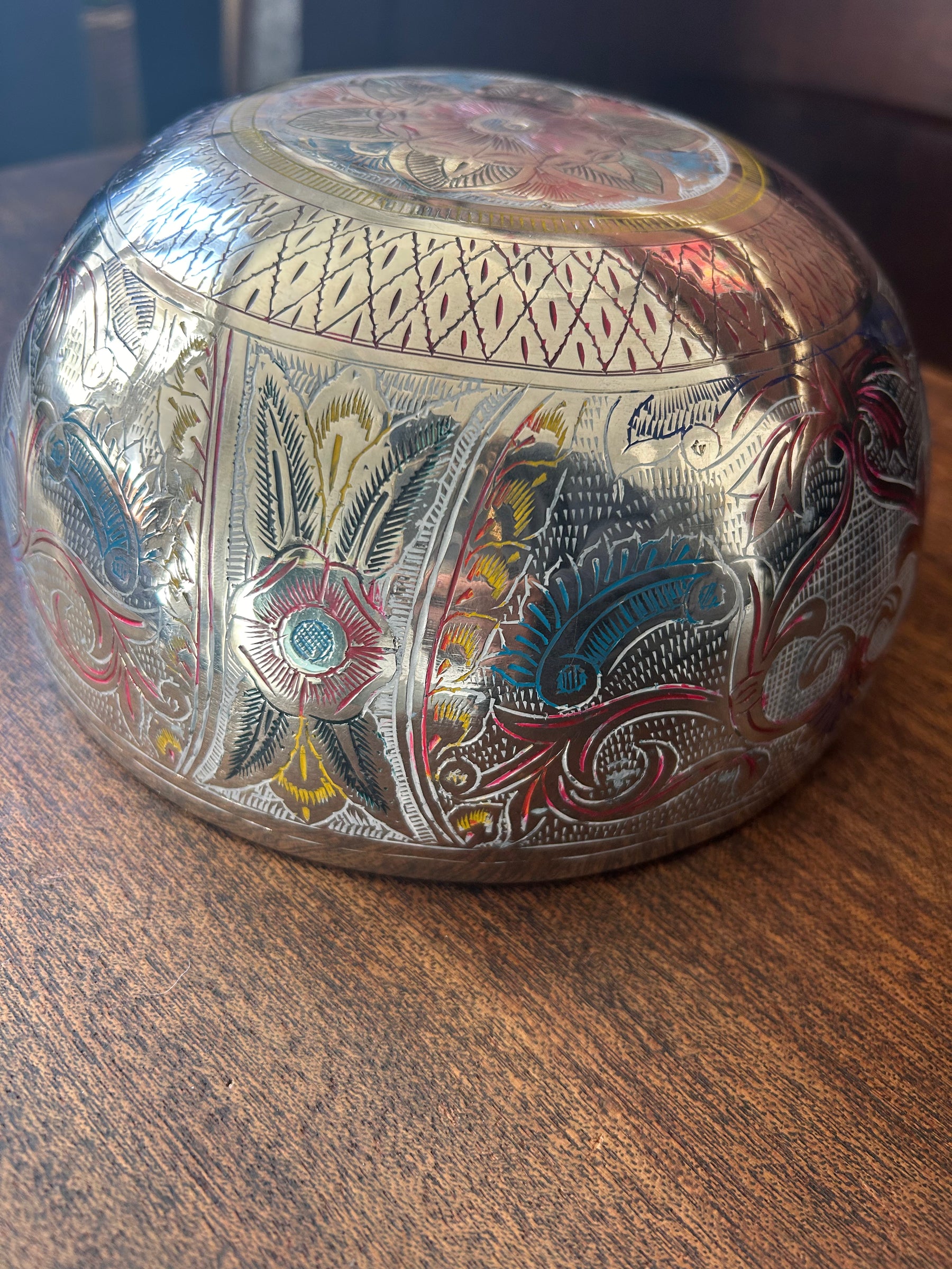 The Lumina: 8 Inch Handmade Singing Bowl With MicroEtchings