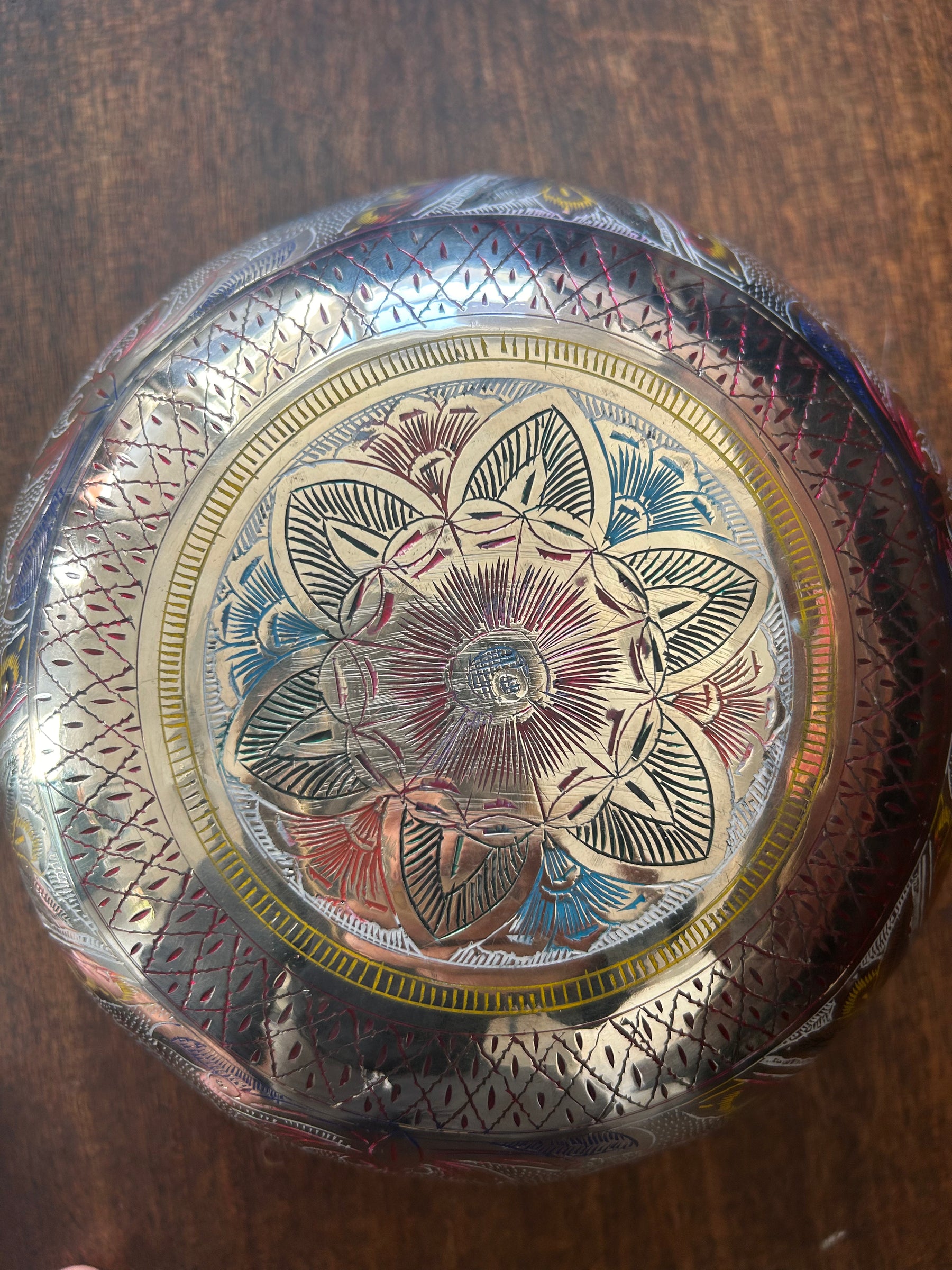 The Lumina: 8 Inch Handmade Singing Bowl With MicroEtchings