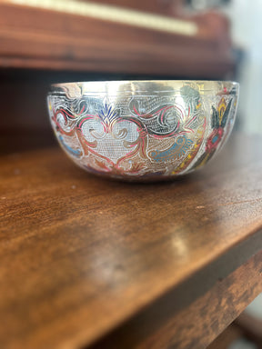 The Lumina: 8 Inch Handmade Singing Bowl With MicroEtchings