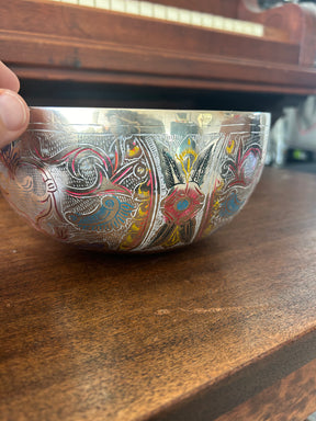 The Lumina: 8 Inch Handmade Singing Bowl With MicroEtchings
