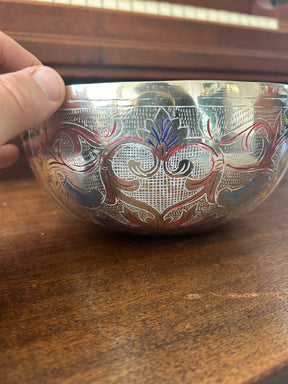 The Lumina: 8 Inch Handmade Singing Bowl With MicroEtchings