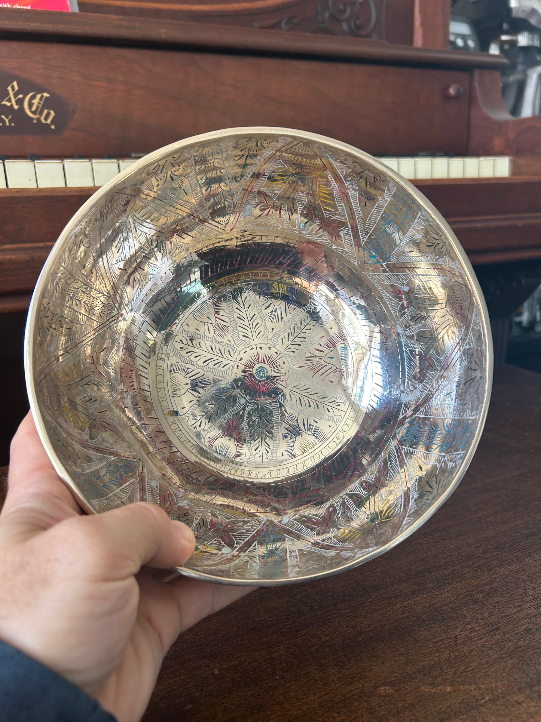 The Lumina: 8 Inch Handmade Singing Bowl With MicroEtchings