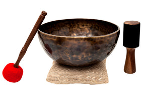 The Universe: Curated Set Of Three Handmade Singing Bowls - 12 inch, 9 inch & 6 inch