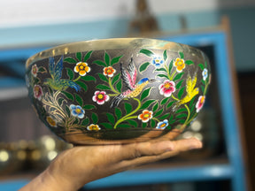 The Hummingbird's Garden. 8.5 Inch Hand-Painted Singing Bowl. Limited Edition Run