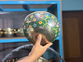 The Hummingbird's Garden. 8.5 Inch Hand-Painted Singing Bowl. Limited Edition Run