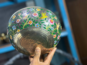 The Hummingbird's Garden. 8.5 Inch Hand-Painted Singing Bowl. Limited Edition Run