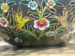 The Hummingbird's Garden. 8.5 Inch Hand-Painted Singing Bowl. Limited Edition Run