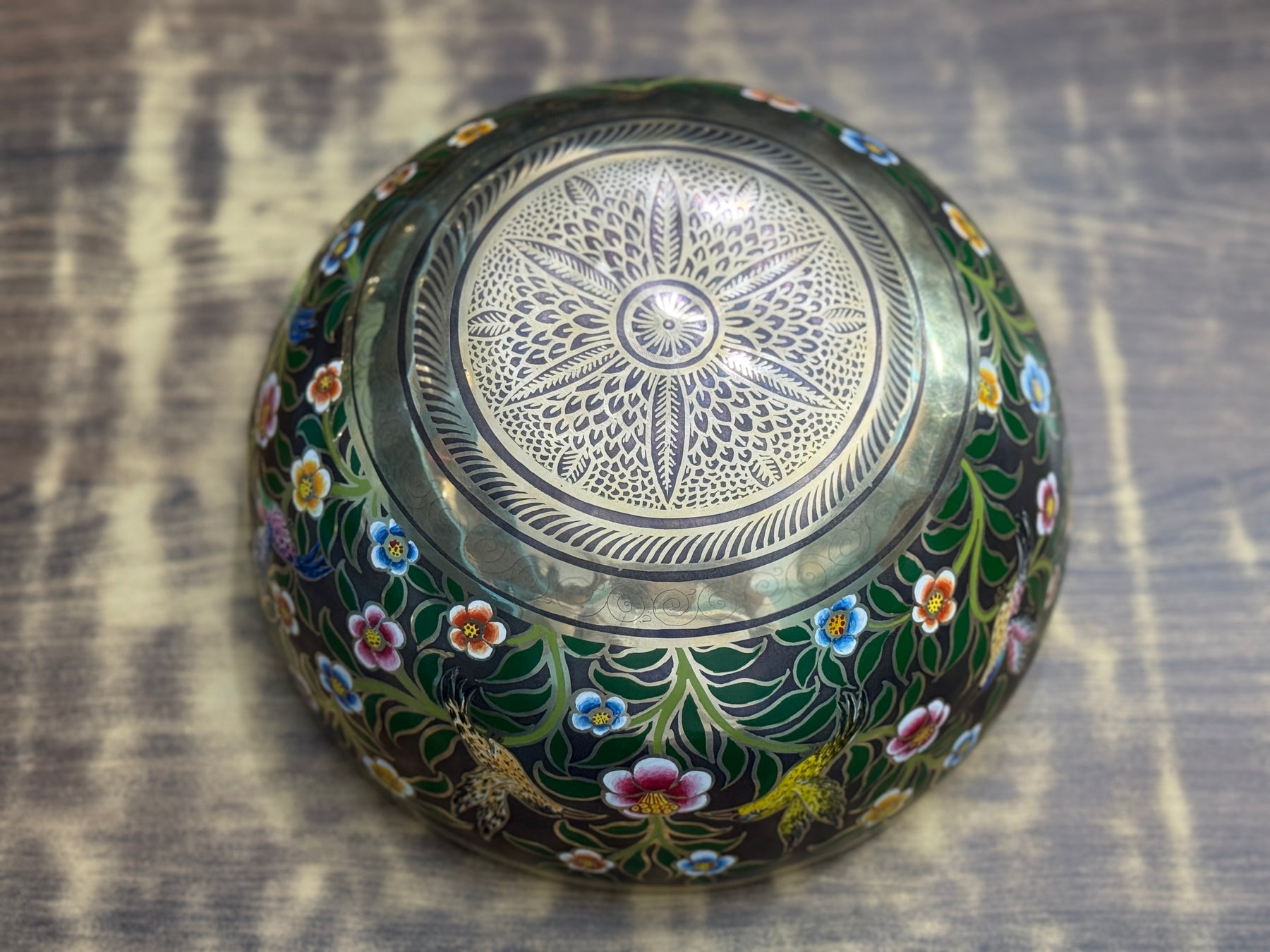 The Hummingbird's Garden. 8.5 Inch Hand-Painted Singing Bowl. Limited Edition Run