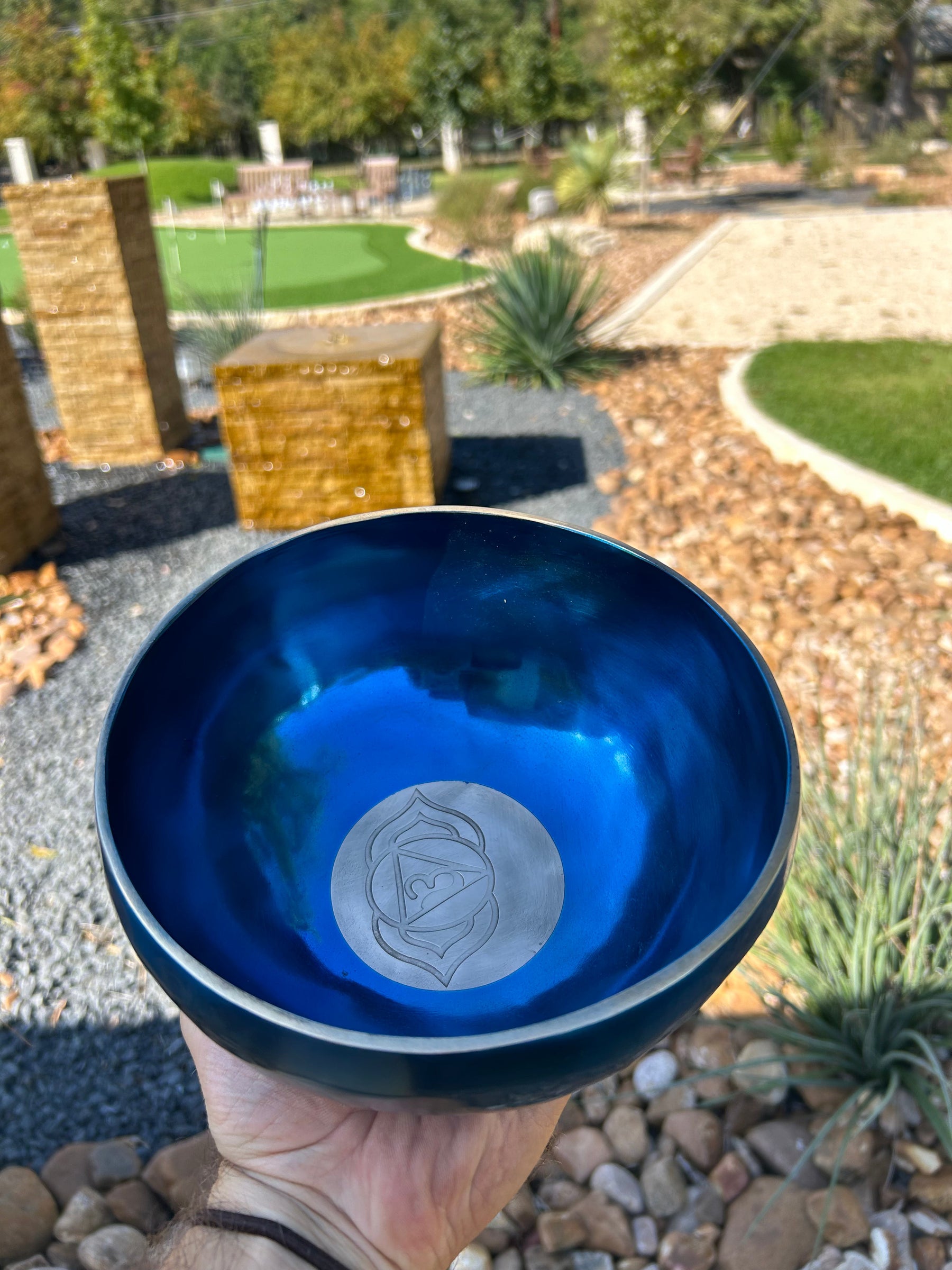 The Weathered Collection: 7 Inch Limited Edition A-Note Third Eye Chakra Sonic Sculpture - Series of 5