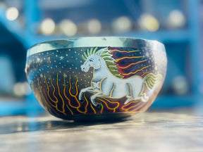 The Fire Horse - Medium 6.5 Inch Hand-Painted Singing Bowl. Limited Edition Run