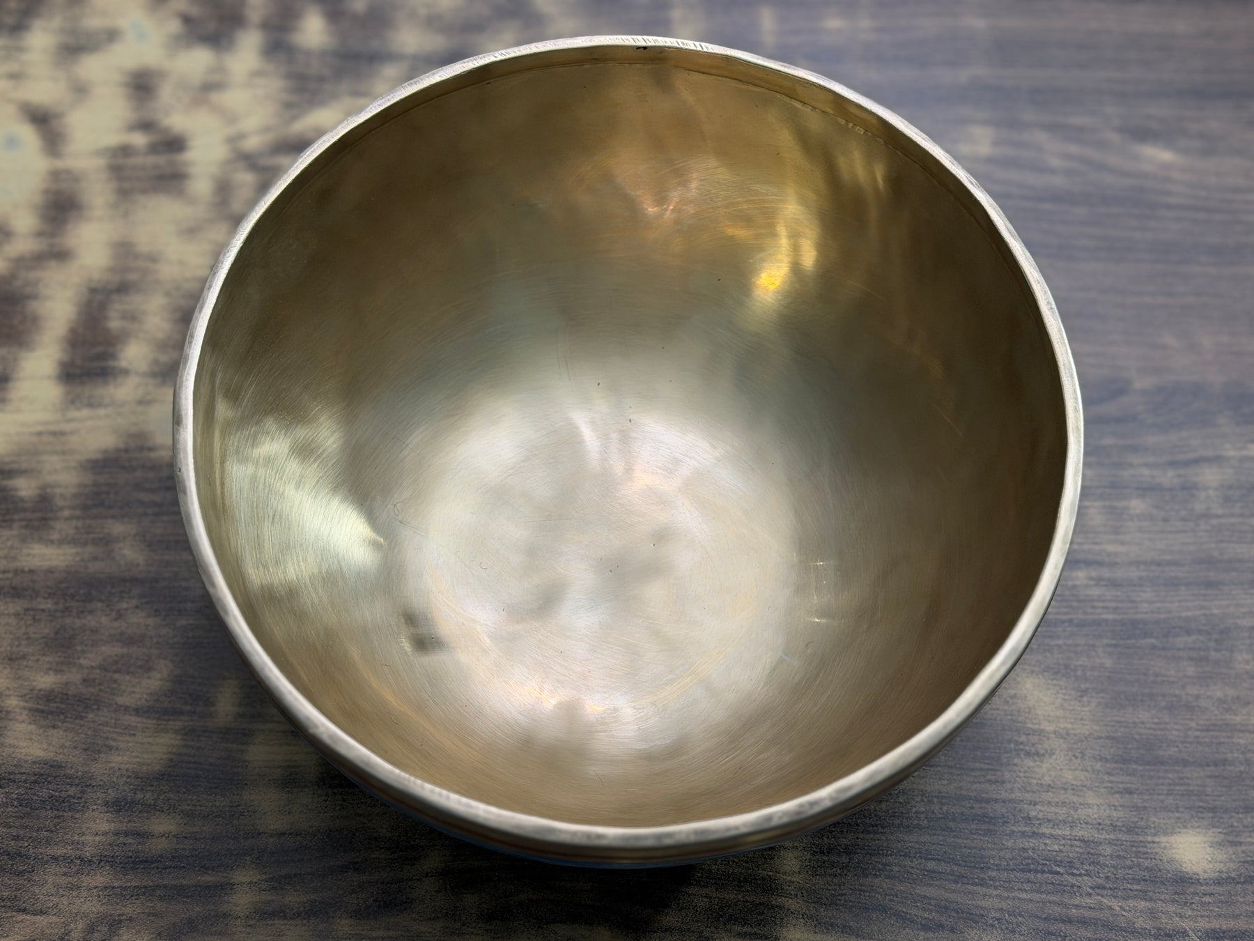 The Himalayans Handpainted Bronze Bowl: 9 Inch Bell Bronze Singing Bowl