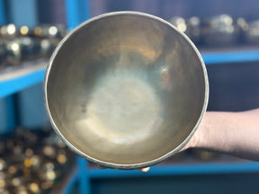 The Himalayans Handpainted Bronze Bowl: 9 Inch Bell Bronze Singing Bowl