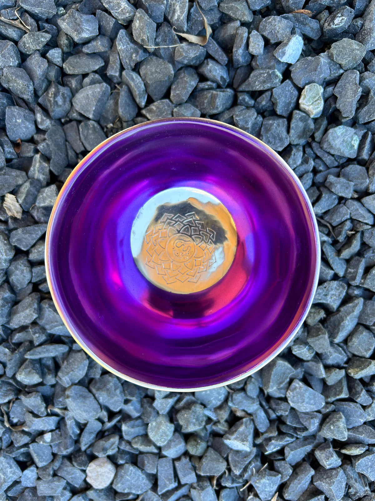 The Weathered Collection: 4.65 Inch 4th Octave B-Note Crown Chakra Bowl - Series of 4