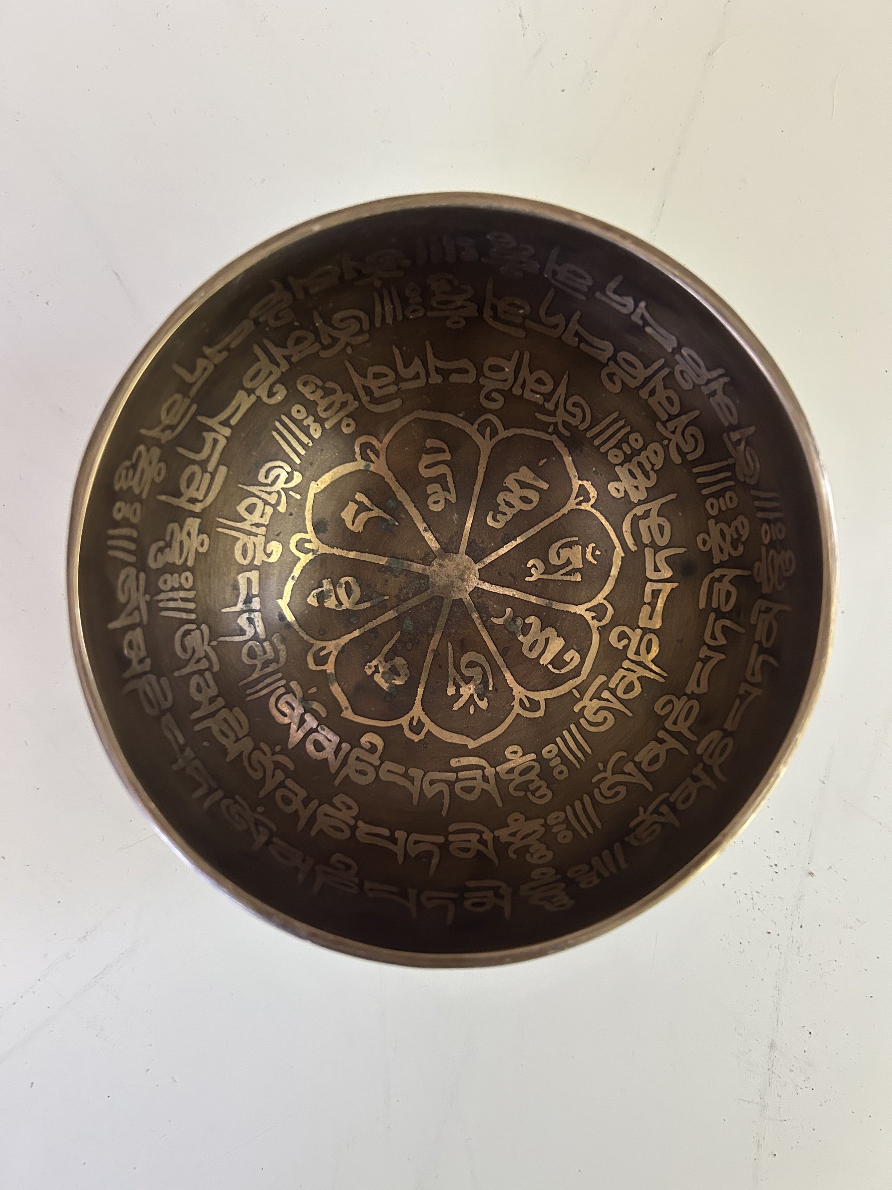 4.75 Inch Bronze A4 One Of A Kind Singing Bowl CUSTOM-0016