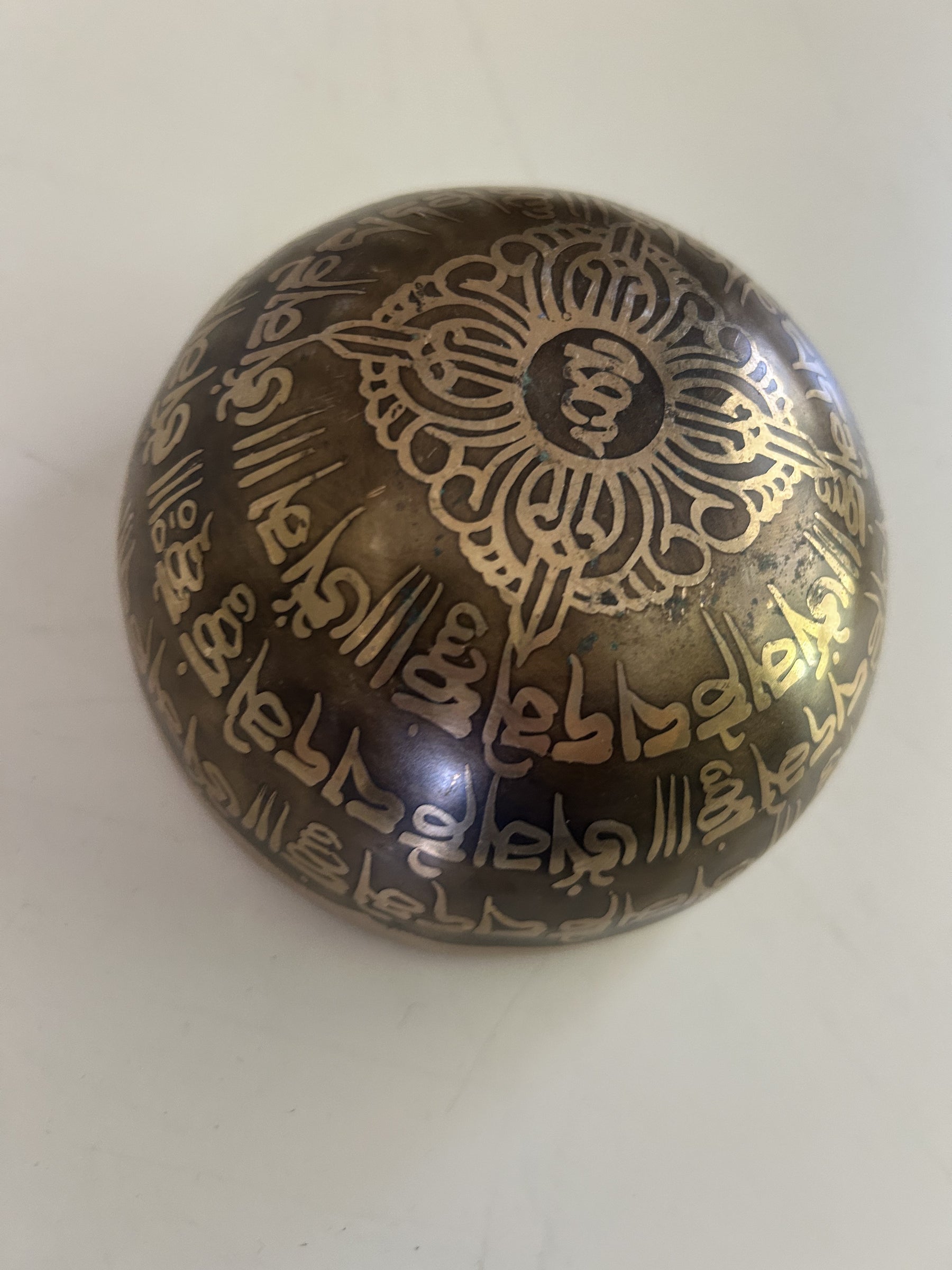 4.75 Inch Bronze A4 One Of A Kind Singing Bowl CUSTOM-0016