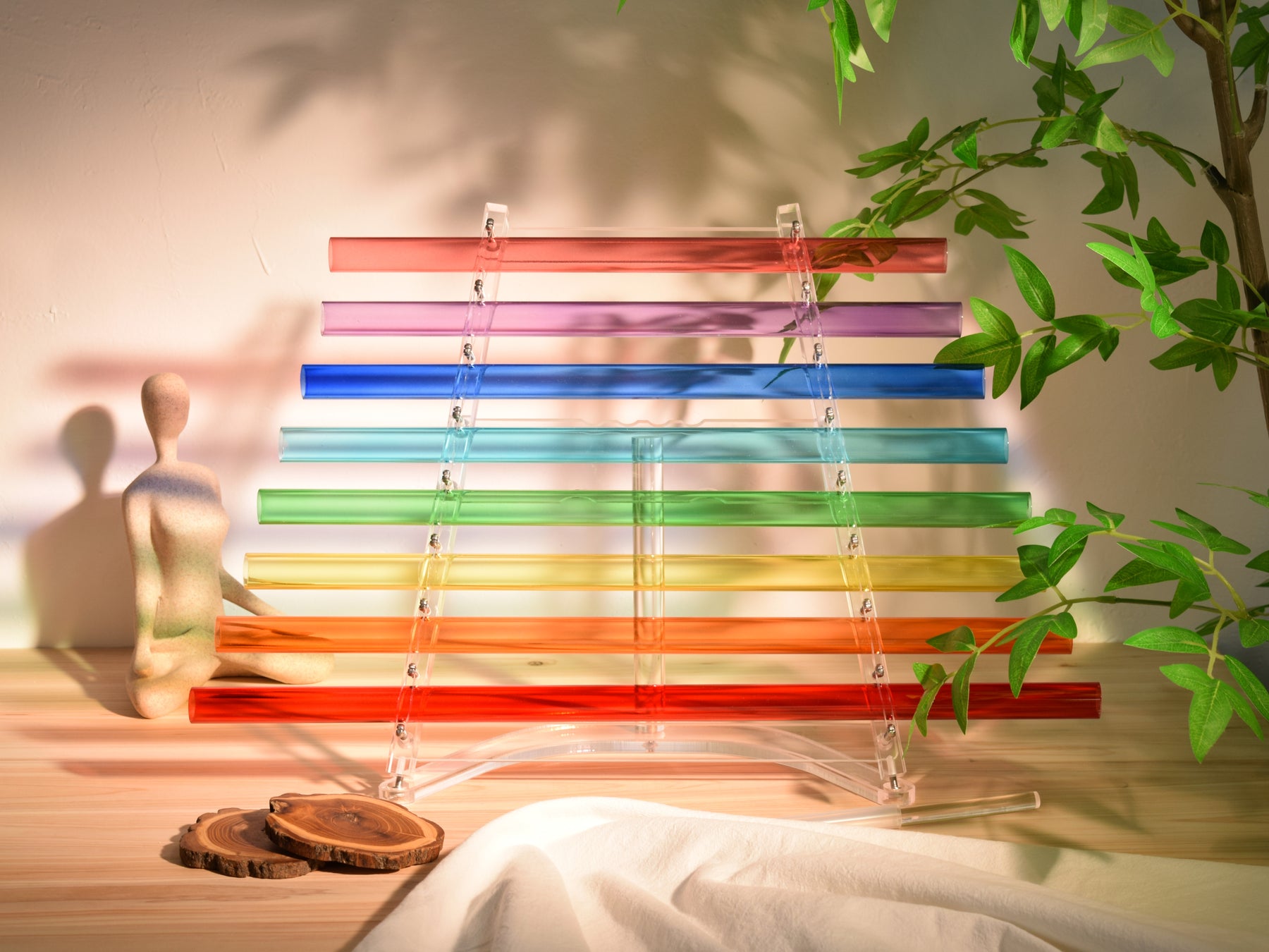 8-Note 432Hz Crystal Harp (C Major Scale Rainbow Special)