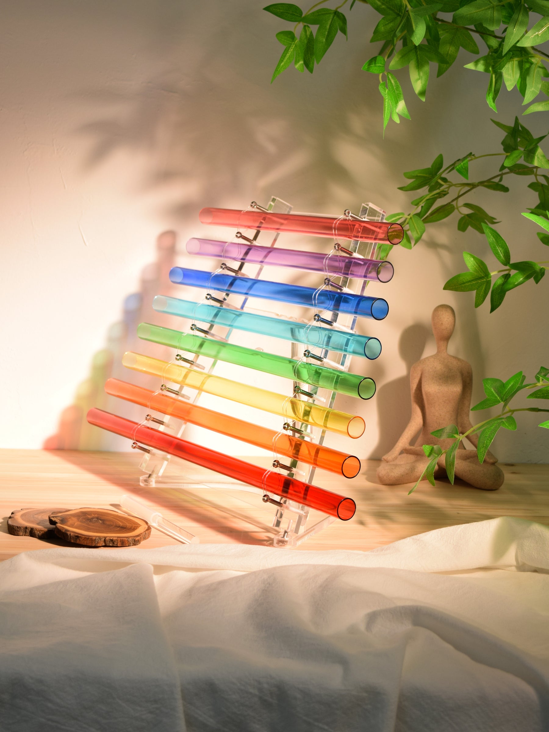 8-Note 432Hz Crystal Harp (C Major Scale Rainbow Special)