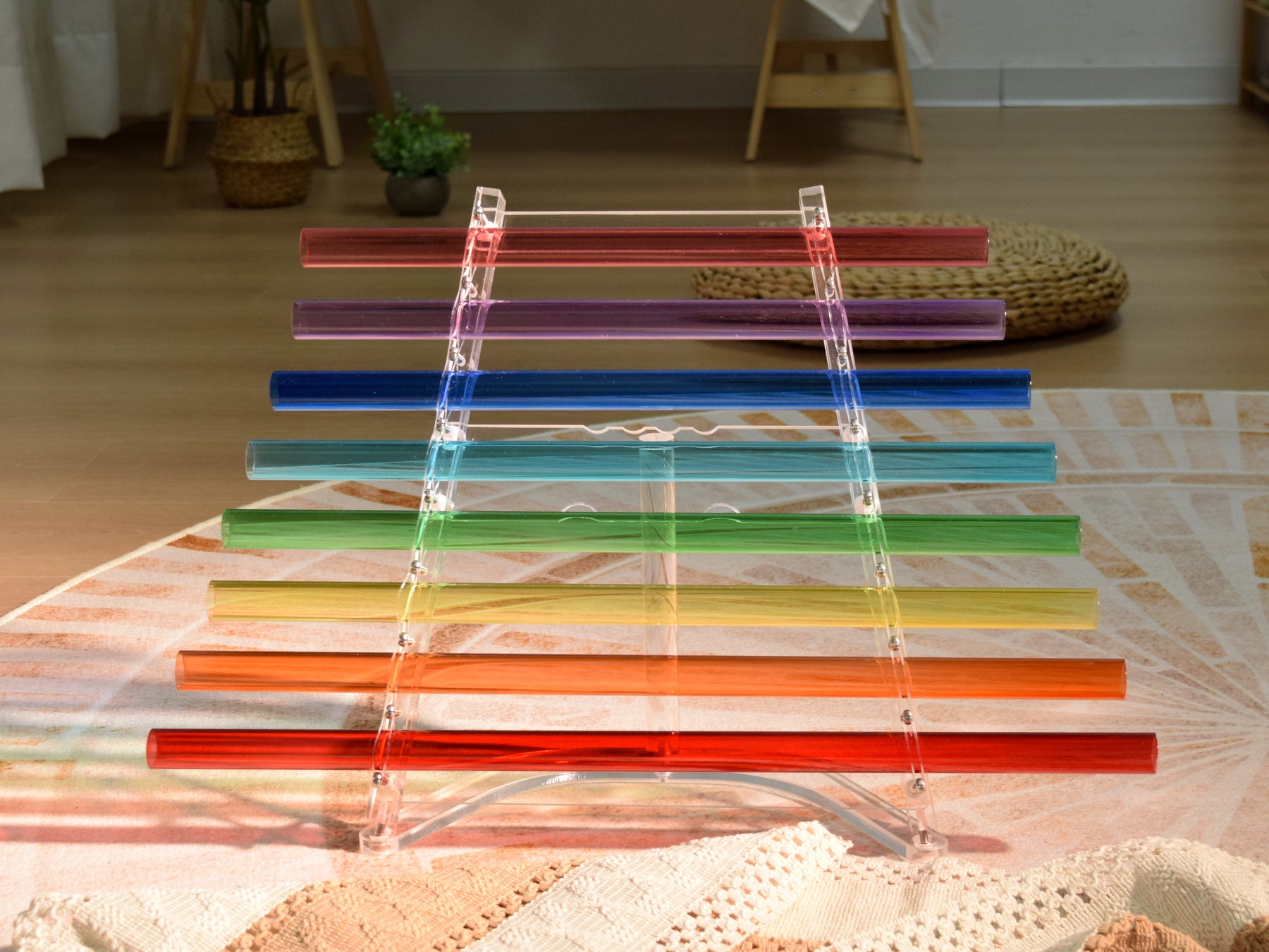 8-Note 432Hz Crystal Harp (C Major Scale Rainbow Special)