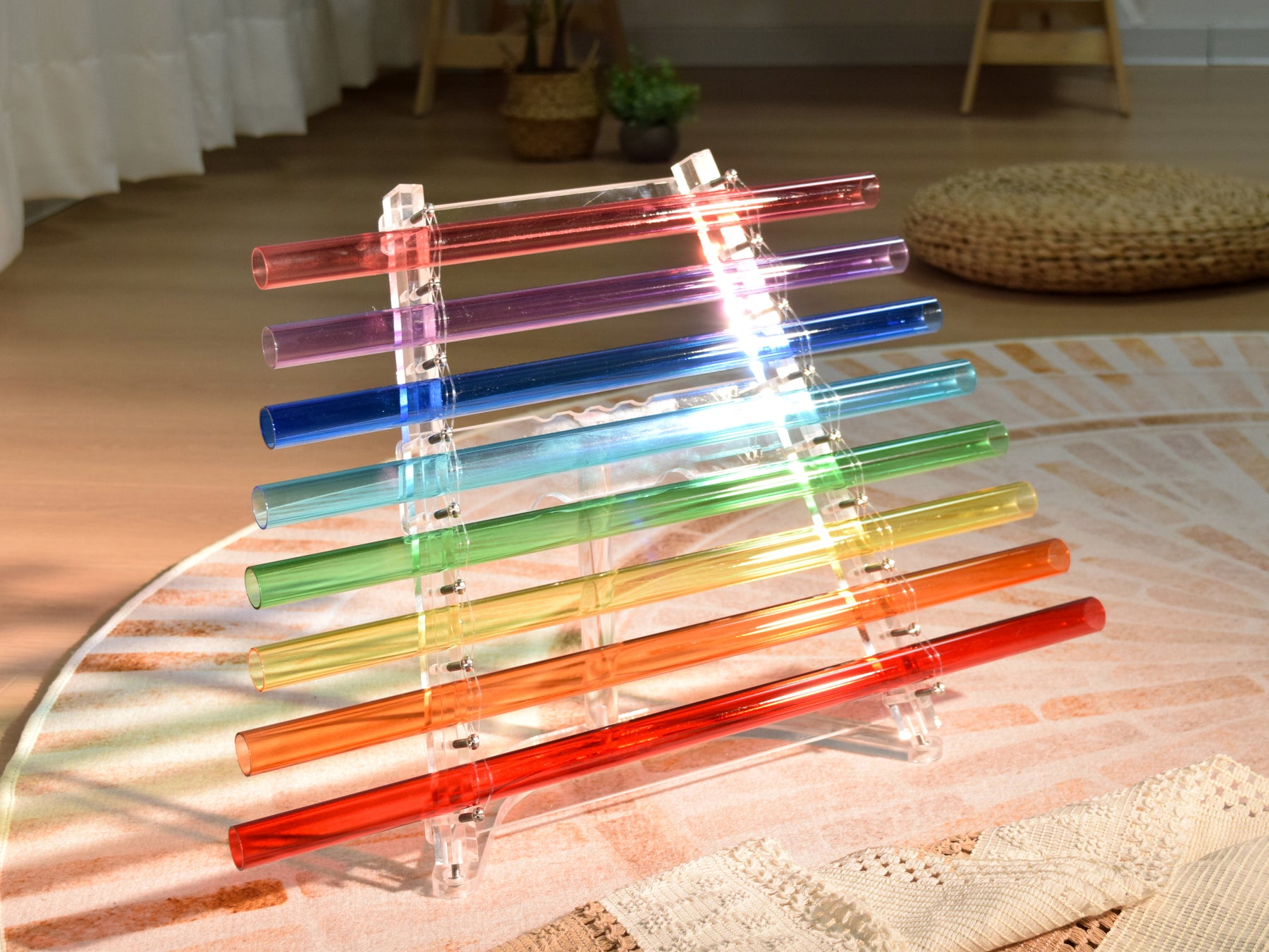 8-Note 432Hz Crystal Harp (C Major Scale Rainbow Special)