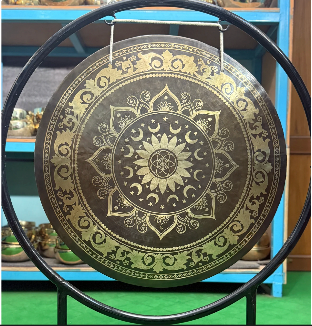 Starter Nepal Made Gong Stand For 27 Inch Temple Gongs
