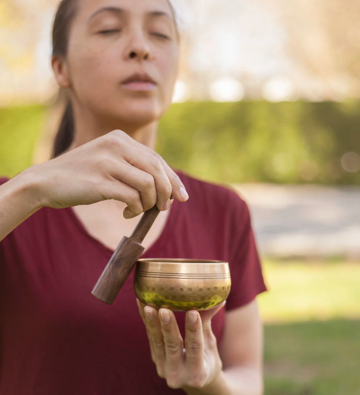Stillness & Strength Set: Two Hand Cast Brass Singing Bowls